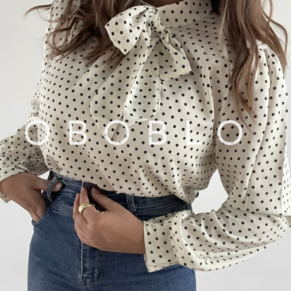white polka-dot